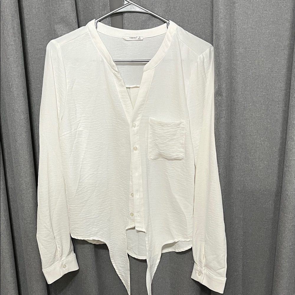 Timing White Button-Down Shirt